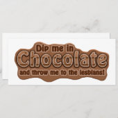 DIP ME IN CHOCOLATE invitation - personnaliser (Devant / Derrière)