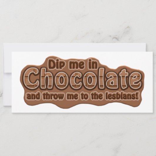 DIP ME IN CHOCOLATE invitation - personnaliser (Devant)