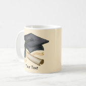 Diploma afstudeermuts mok (Voorkant links)