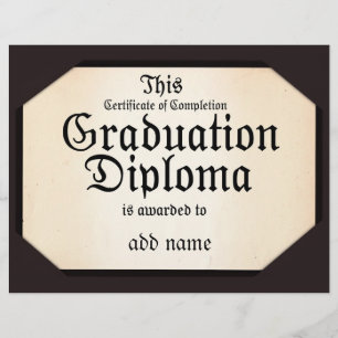 Diploma Afstuderen van voltooiing Flyer