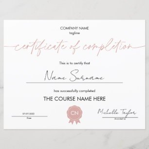 Diploma certificaat van voltooiing
