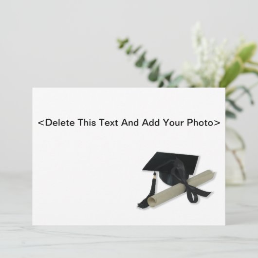 Diploma- en graduatieclap (Mortar Board) Aankondiging (Staand voorkant)