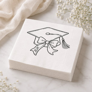 Diploma Feest Servetten, Strik Boog Grad Feest Servet