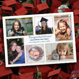 Diploma Foto Collage Aankondiging Alleen