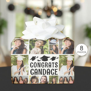 Diploma Foto Collage Gefeliciteerd Naam Jaar Klas Cadeaupapier