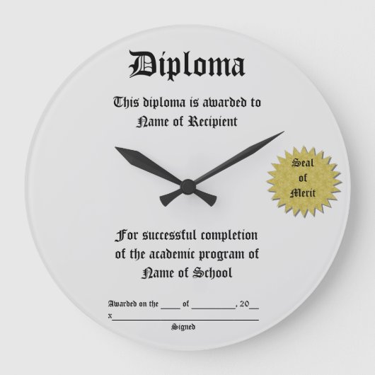 Diploma Grote Klok (Voorkant)