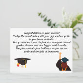 Diploma kaart | Inspirerende quote | Klas van (Staand voorkant)