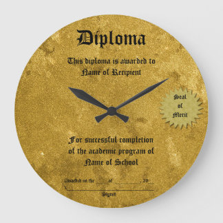 Diploma Large Clock Grote Klok