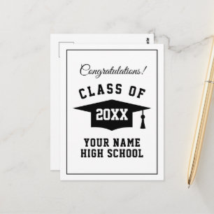 Diploma middelbare school felicitaties ansichtkaar briefkaart