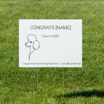 Diploma Poodelhond Tuinbord | Aangepaste Felicitat