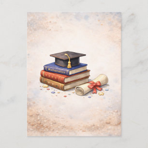 Diploma Uitgereikt Gelukwenskaart Briefkaart