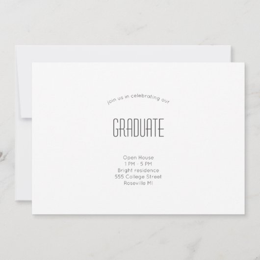 Diploma uitnodiging in Modern Script (Achterkant)