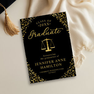 Diploma uitreiking aankondiging fotokaart