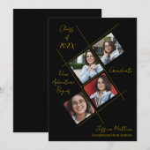 Diploma-uitreiking Multi-foto aankondiging klas 20 (Voorkant / Achterkant)