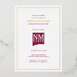 Diploma-uitreiking New Mexico State University Folie Uitnodiging
