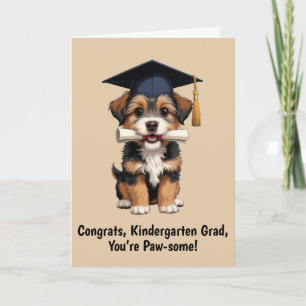 Diploma uitreiking Puppy Kleuterschool Kaart