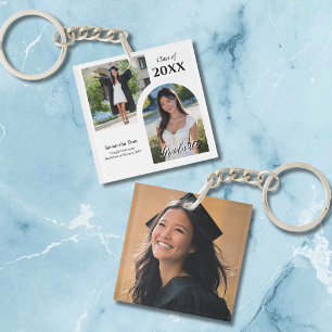 Diploma-uitreikingsboog Fotocollage Trendy Modern  Sleutelhanger