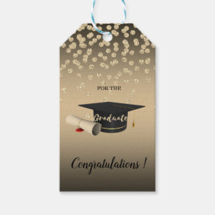 Diploma's, Gouden Diamanten, Afgestudeerd Cadeaulabel