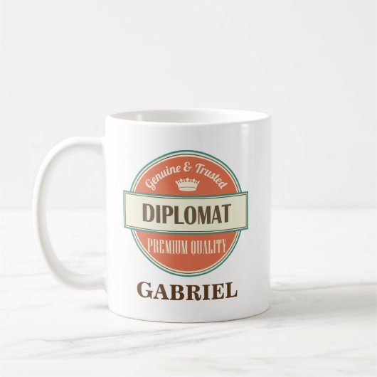 Diplomat Gepersonaliseerde Kantoor Mok Gift (Links)