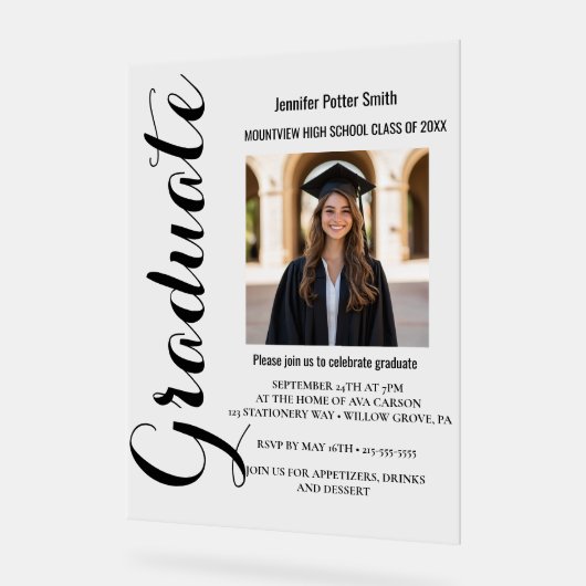 diplômé acrylique (Angle)