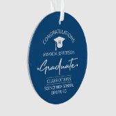 Diplôme | Année de classe et école PHOTO bleu (devant)