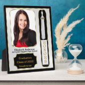 Diplôme avec honneur Plaque photo Blanc (Côté)