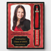 Diplôme avec honneur Plaque photo Rouge (Devant)
