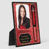 Diplôme avec honneur Plaque photo Rouge (Côté)