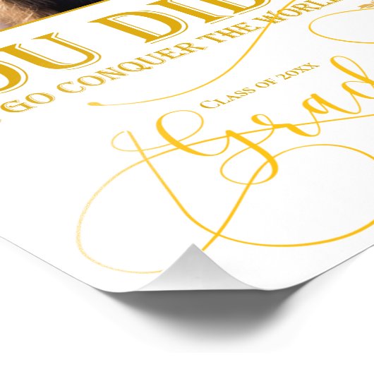 Diplôme blanc et or Multi Photo Keepsaké (Coin)