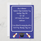 Diplôme, Carte Faire-part bleue (Dos)