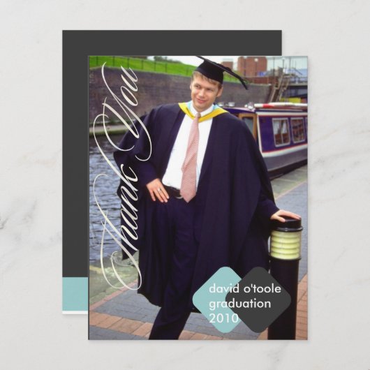 Diplôme, Cartes de remerciements personnalisées, P (Devant / Derrière)