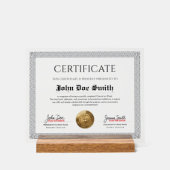 Diplôme Classique Élégant Certificat avec sceau à (Recto)