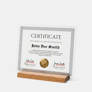 Diplôme Classique Élégant Certificat avec sceau à