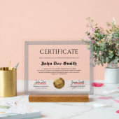 Diplôme Classique Élégant Certificat avec sceau à (Mariage)