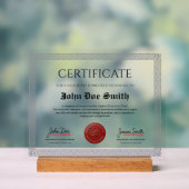 Diplôme Classique Élégant Certificat avec sceau de (Neutre)