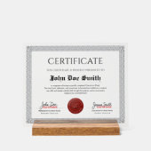 Diplôme Classique Élégant Certificat avec sceau de (Recto)