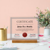 Diplôme Classique Élégant Certificat avec sceau de (Mariage)