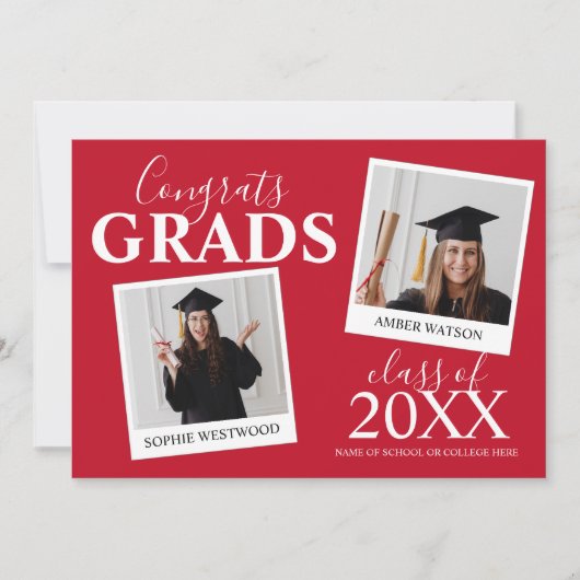 Diplôme conjoint | 2 Invitation photo (Devant)