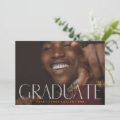 DIPLÔMÉ Custom Modern College Faire-part photo (Debout devant)