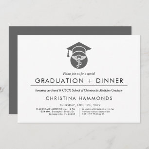 Diplôme de chiropraticien   Invitation minimaliste