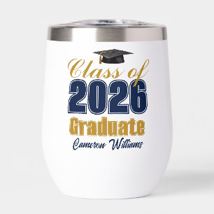Diplômé de la promotion 2026 bleu marine or person