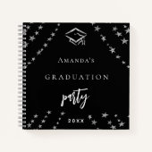 Diplôme de livre d'hôtes étoiles noir argent (Devant)