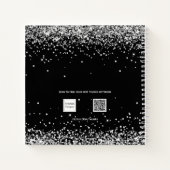 Diplôme de livre d'hôtes noir argent parties scint (Dos)