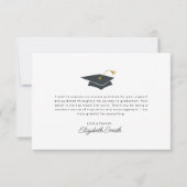 diplôme de script simple merci carte photo (Dos)