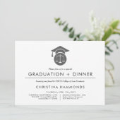 Diplôme d'études de droit | Invitation minimaliste (Debout devant)