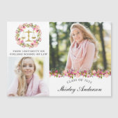 Diplôme d'études de droit Magnet de Faire-part flo (Devant)