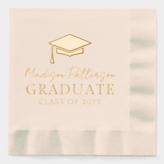 Diplôme d'études Élégant Nom personnalisé Diplômé (Recto)