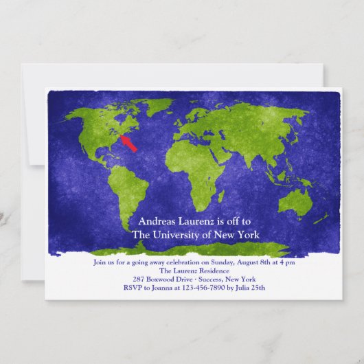 Diplôme d'études mondiales/Éloignement Invitations (Devant)