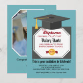 Diplôme d'études secondaires - Photo Invitation (Devant / Derrière)