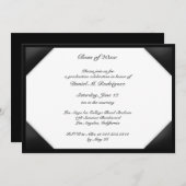 Diplôme d'études Thème Plat Invitation (Devant / Derrière)